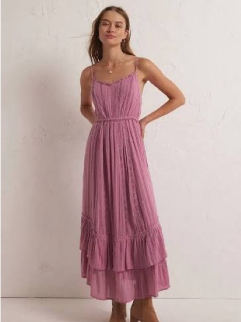 Z Supply Rose Maxi Dress Dusty Orchid XS